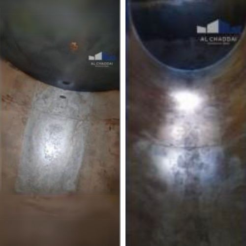 Tanque após receber limpeza e tratamento Al Chaddai